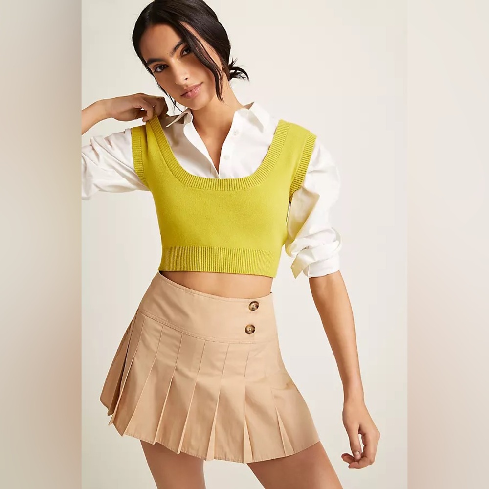 Anthropologie Maeve Denise Sweater Crop Top